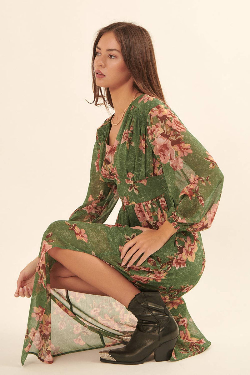 long sleeve surplice maxi dress Izzy Long Sleeve Surplice Neck Wrap Maxi Dress Girls Will Be Girls