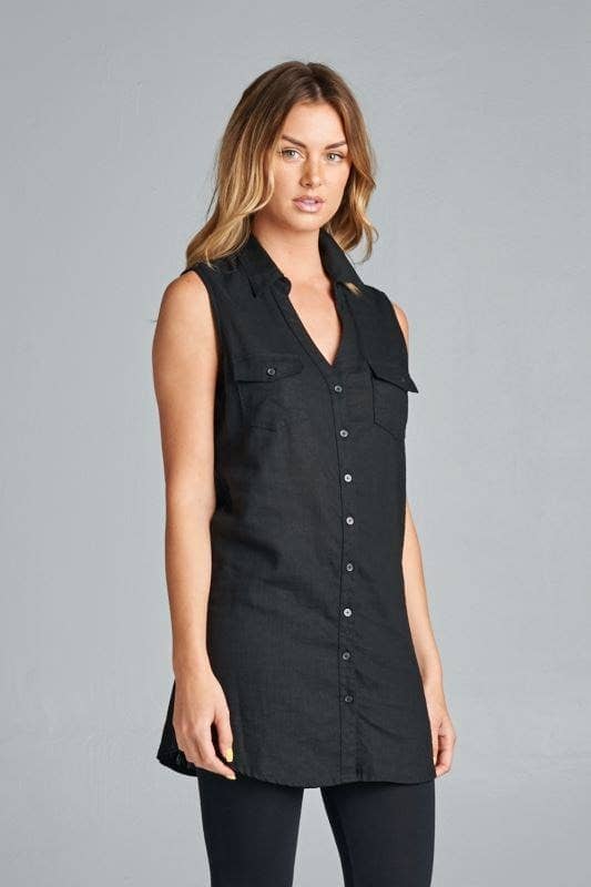 The Boardwalk Linen Button Down Shirt main image 1